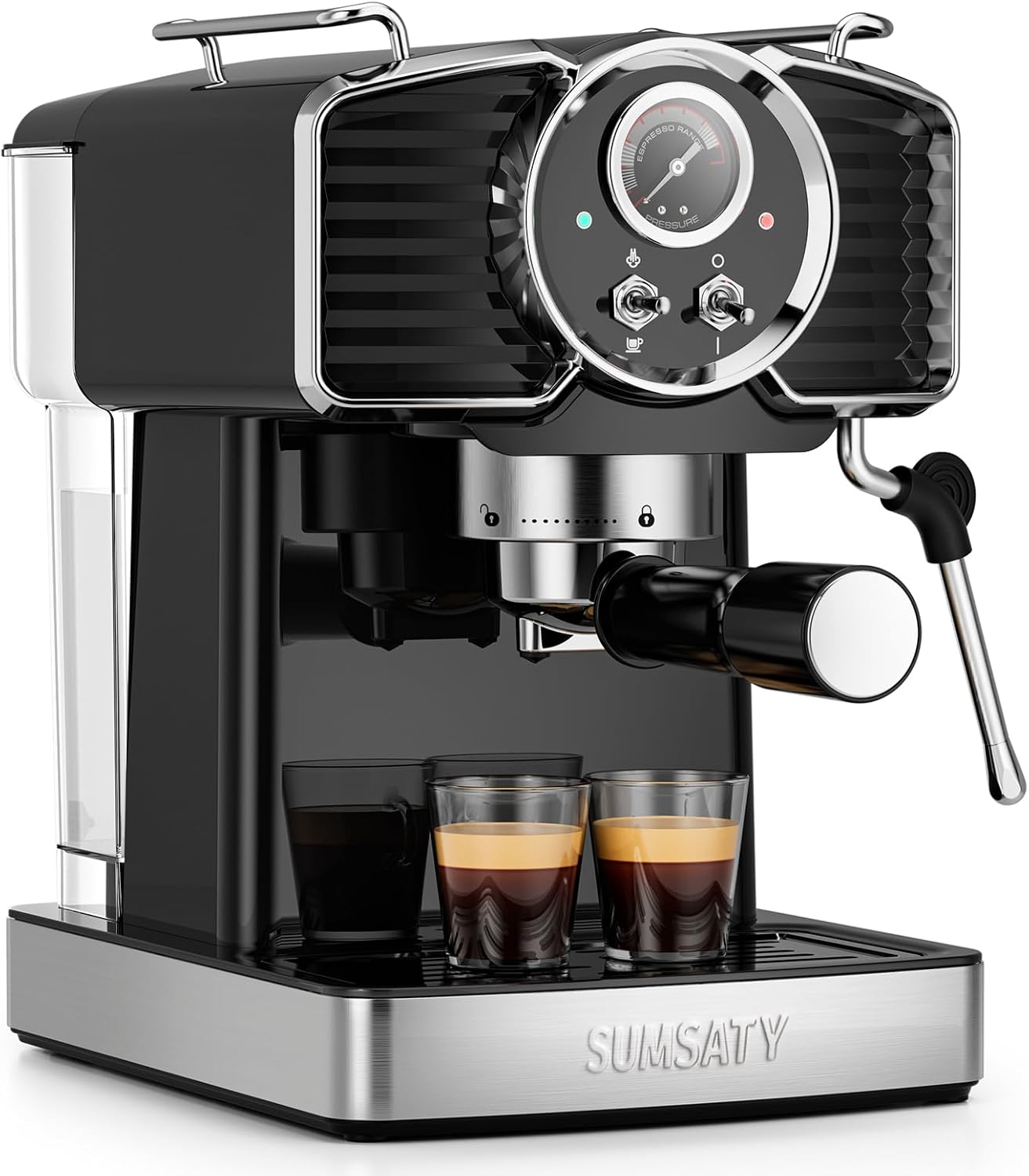 Sumsaty Retro Espresso Machine - Black